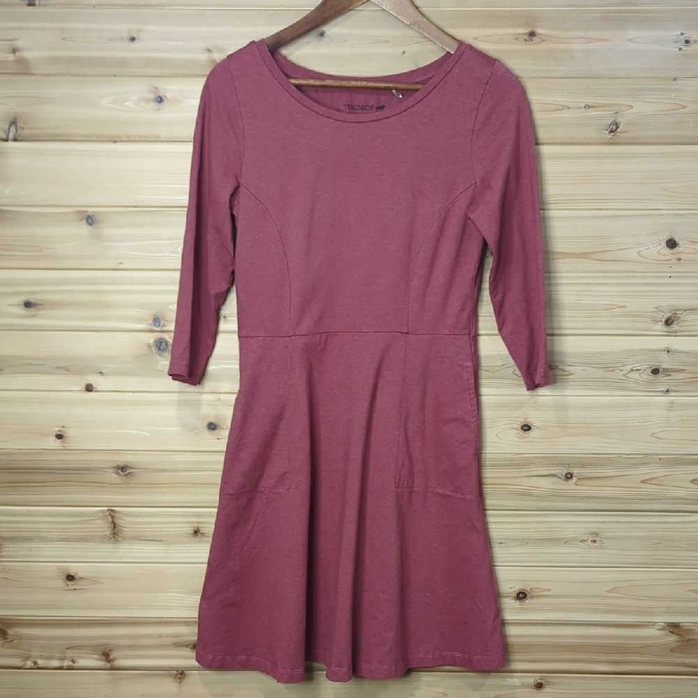 Toad&Co Dress Womens Small Rusty Red Knee Length‎ Faro Dress